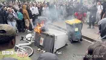 Fires and blockades as students stage school protests across France