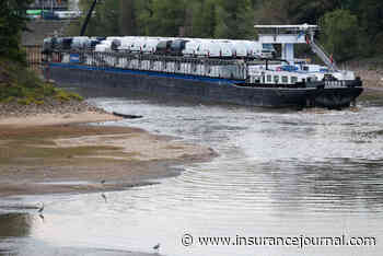 Vessel Carrying Vehicles Became Stuck on Rhine River as Levels Drop