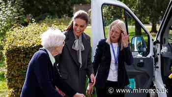 Kate Middleton surprises elderly passengers as she picks them up for special outing