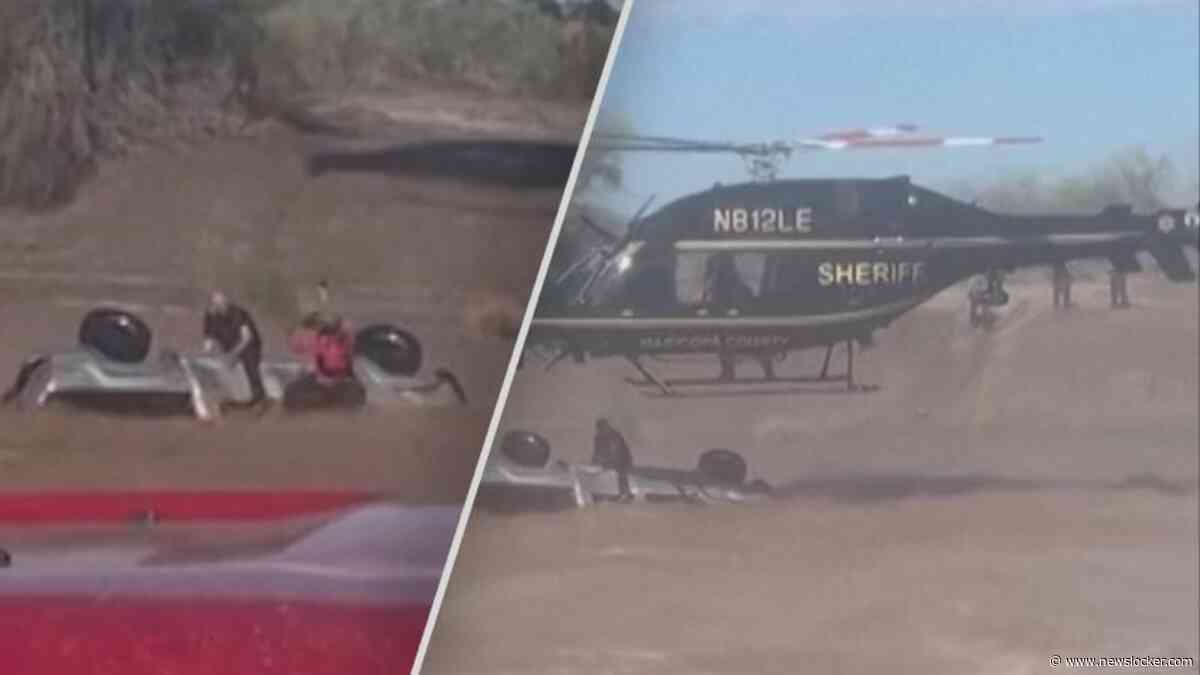 Persoon met helikopter gered uit kolkende rivier in Arizona