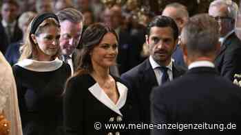 Schwarz-Weiß-Looks: Sofia und Madeleine sorgen bei Parlamentseröffnung für Hingucker