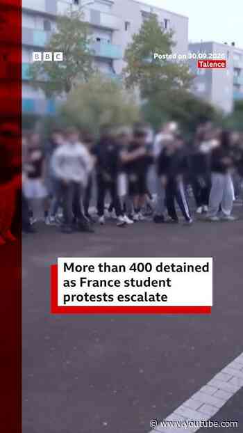More than 400 detained as France student protests escalate. #BBCNews
