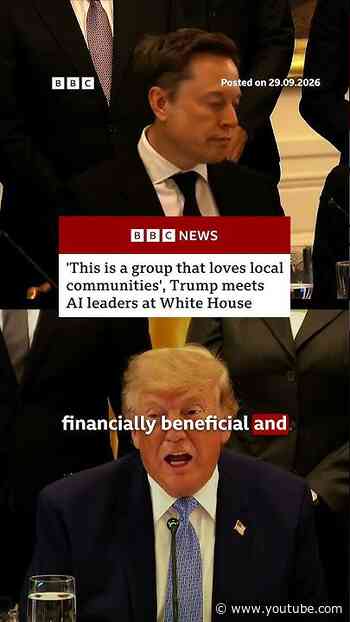 Trump meets with top AI and tech leaders. #BBCNews