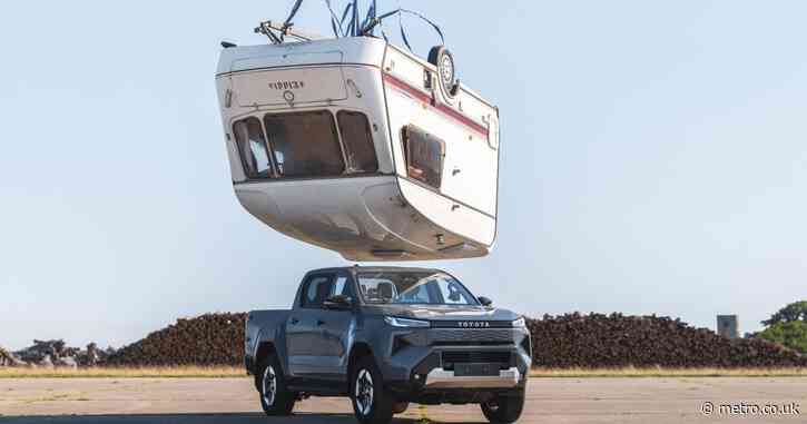 Electric Toyota Hilux can still beat Top Gear’s iconic caravan drop test 23 years later