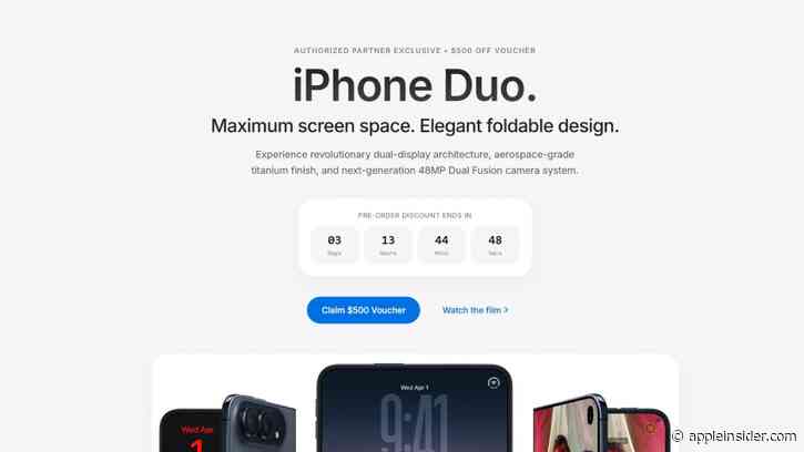 PSA: Do not open links to an early iPhone Duo pre-order page