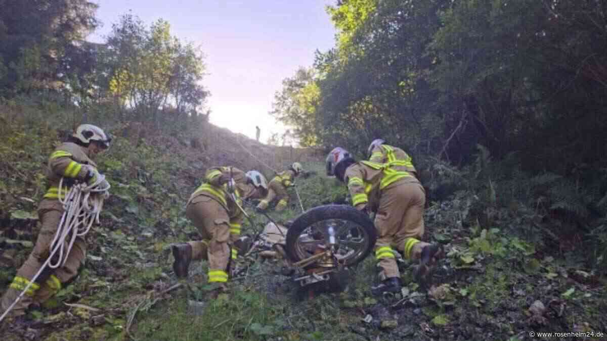 Biker aus Oberbayern übersteht filmreifen Motorrad-Crash, dann sticht ihn Wespe in die Zunge