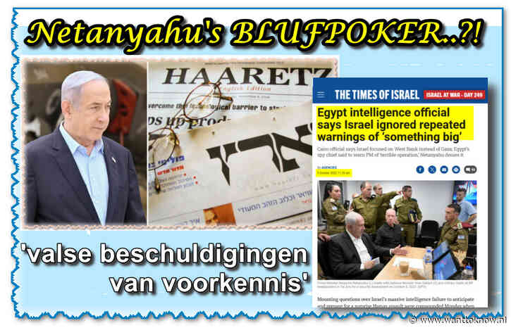 Netanyahu bluft als laatste optie..?