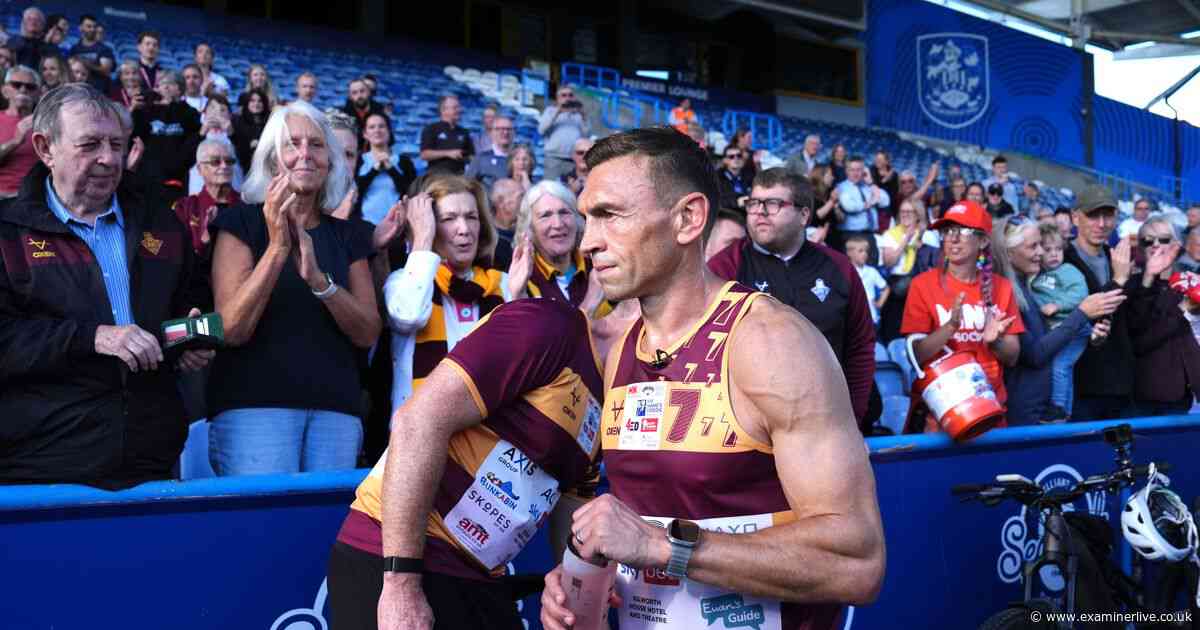 13 wonderful photos as Sir Kevin Sinfield's epic charity challenge arrives in Huddersfield to passionate support