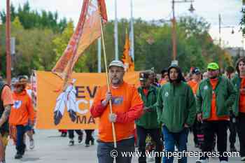 ‘We’ll stand for the children’: crowds gather for Orange Shirt Day in Winnipeg