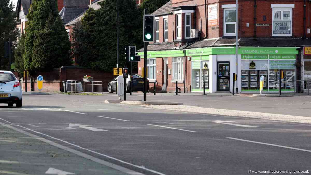 Slugs break traffic lights at busy crossroads in Stretford