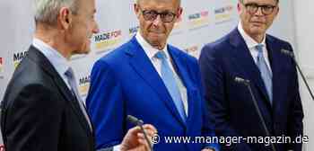 Friedrich Merz sagt Investoren Reformen zu: Kanzler trifft Siemens-Chef Roland Busch und Deutsche-Bank-Chef Christian Sewing zur Investitionsinitiative „Made for Germany“