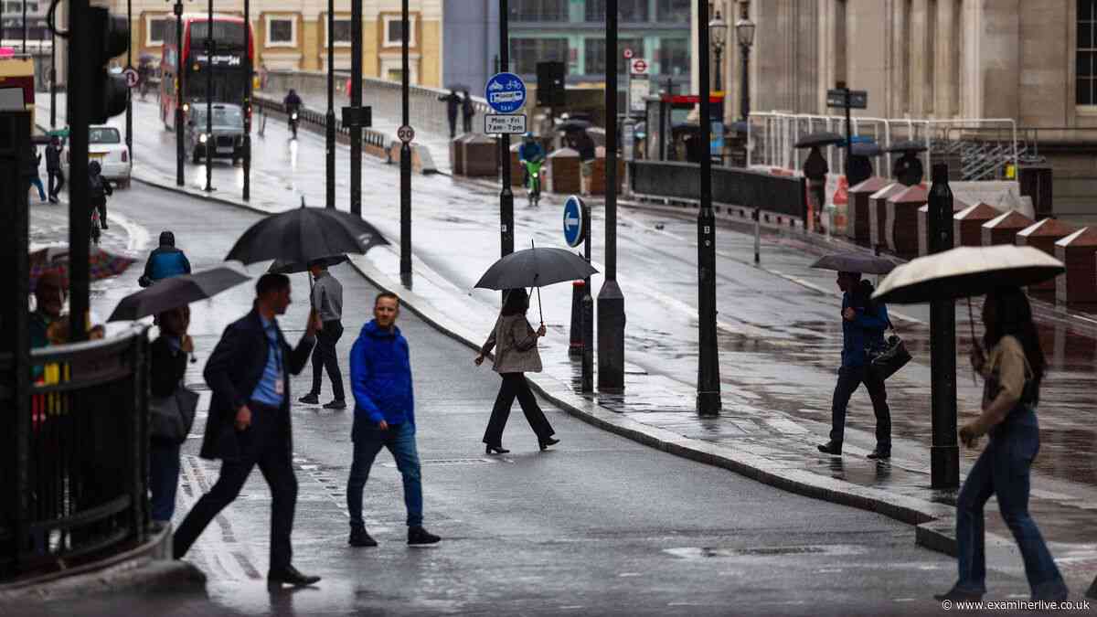 Yorkshire on list of UK areas facing massive downpours on Saturday