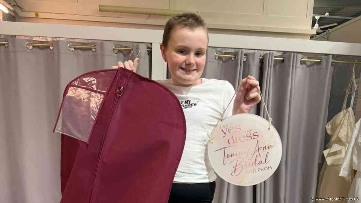 North East girl diagnosed with rare cancer after slipping in a puddle dreams of princess prom