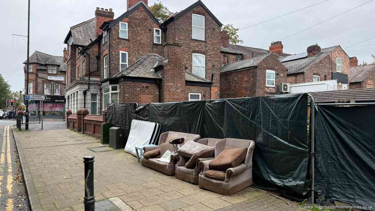Fly-tipping fury in Urmston as residents slam latest pile of dumped furniture
