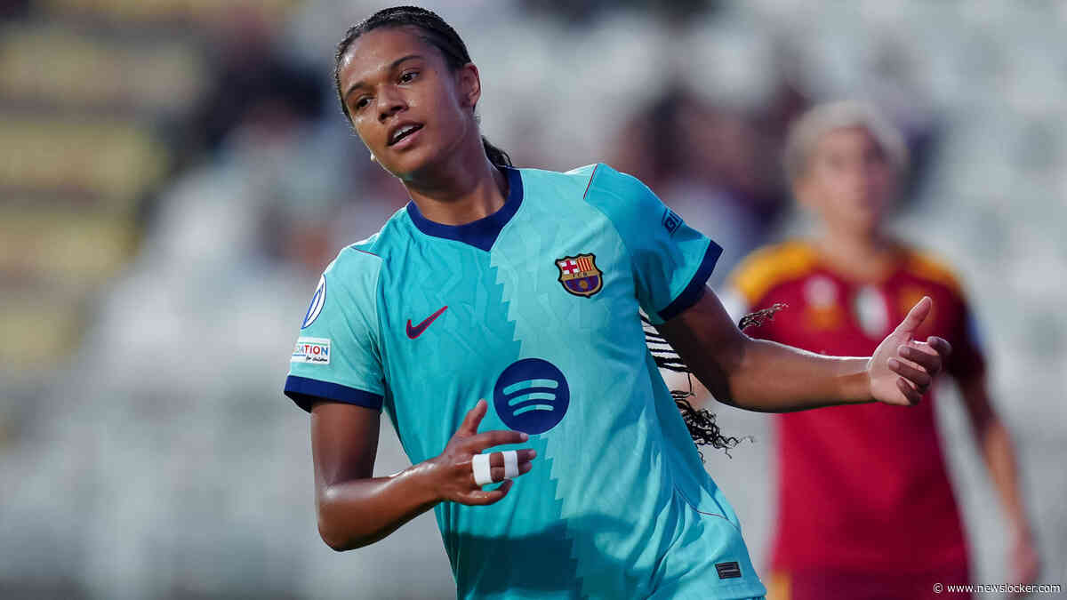 FC Barcelona met Esmee Brugts en Renee van Asten kloppen AS Roma ruim in Champions League