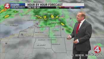 Temps and humidity bump up, eventually showers
