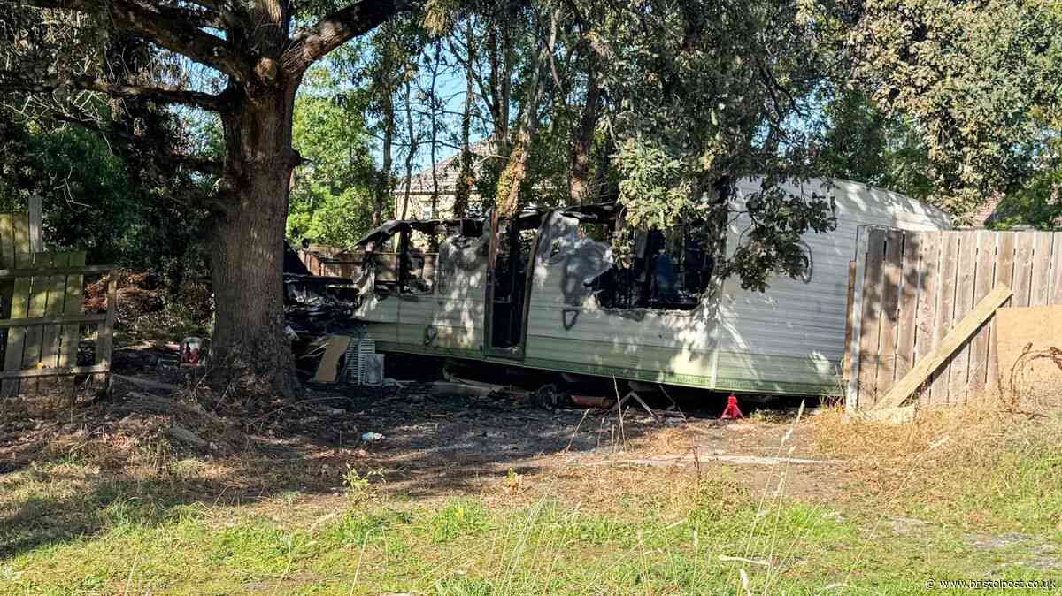 Heartbreaking aftermath as Horfield fire destroys caravan