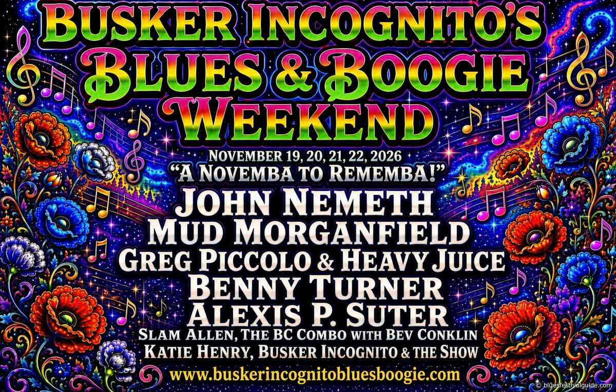 Busker Incognito’s Blues & Boogie Weekend November 19-22 in Reading PA presented by the Berks County Rock & Roll Hall of Fame