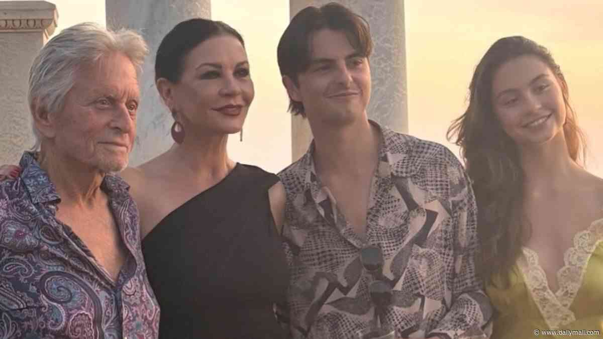 Catherine Zeta-Jones defends her 'nepo babies' with Michael Douglas as they go into showbiz... after son Dylan, 26, was humiliated in TV debate