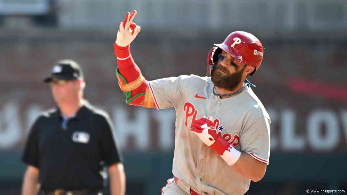 Bryce Harper saves Phillies' season with massive home run vs. Braves after ugly misplay earlier in game