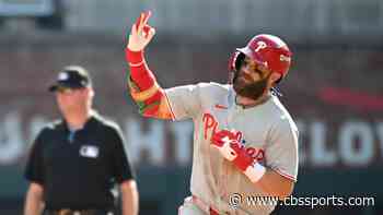 Bryce Harper saves Phillies' season with massive home run vs. Braves after ugly misplay earlier in game