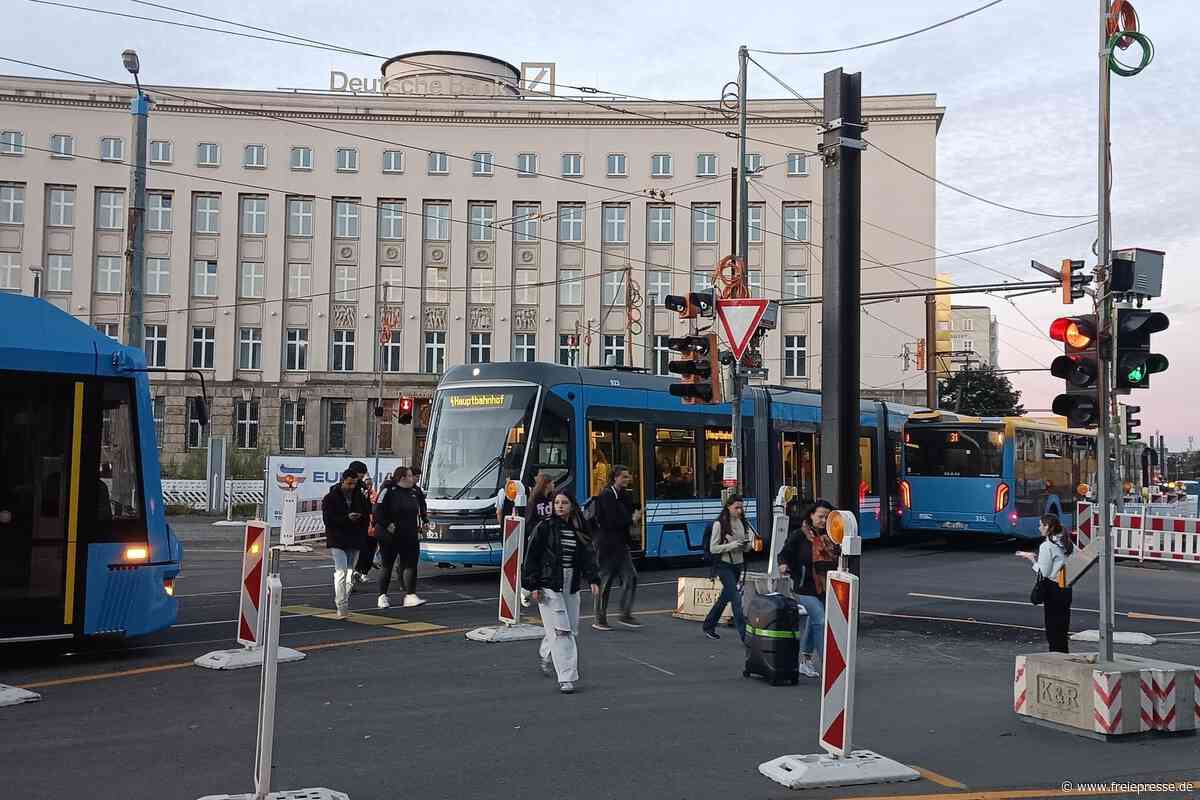 Chemnitz: Unfall am Falkeplatz führt zu Stau