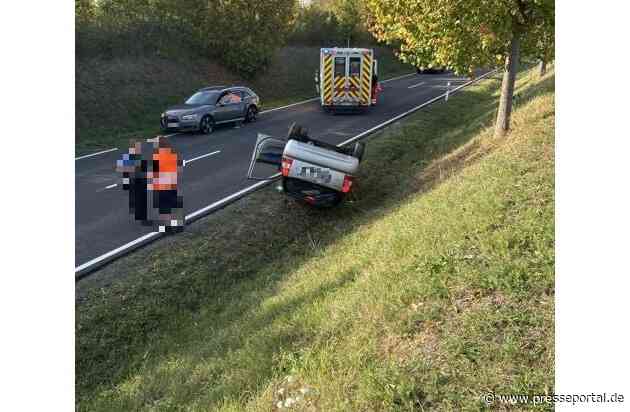 POL-OF: Ausweichmanöver nach Überholmanöver: Auto überschlug sich
