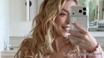 Sydney Sweeney promotes 'nude' lingerie line as she spills out of lacy bra in jaw-dropping video