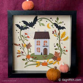 Papercut Cardstock Halloween Framed Art