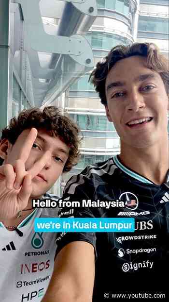 Kimi and George are in KL with @PETRONASMotorsports 💚🤝 #f1 #mercedesf1