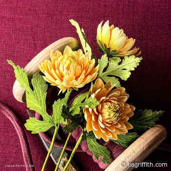 Crepe Paper Golden Cushion Chrysanthemum Video Workshop
