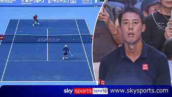 Emotional Nishikori finishes career in style with 23-shot rally against Tiafoe
