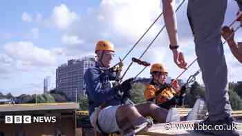 Former Wolves boss abseils at Molineux stadium