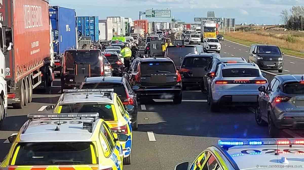 Police stop car on A14 in connection with ‘serious assault’