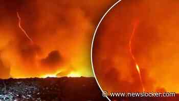 Hevige brand in Indonesië zorgt voor grootse vuurtornado
