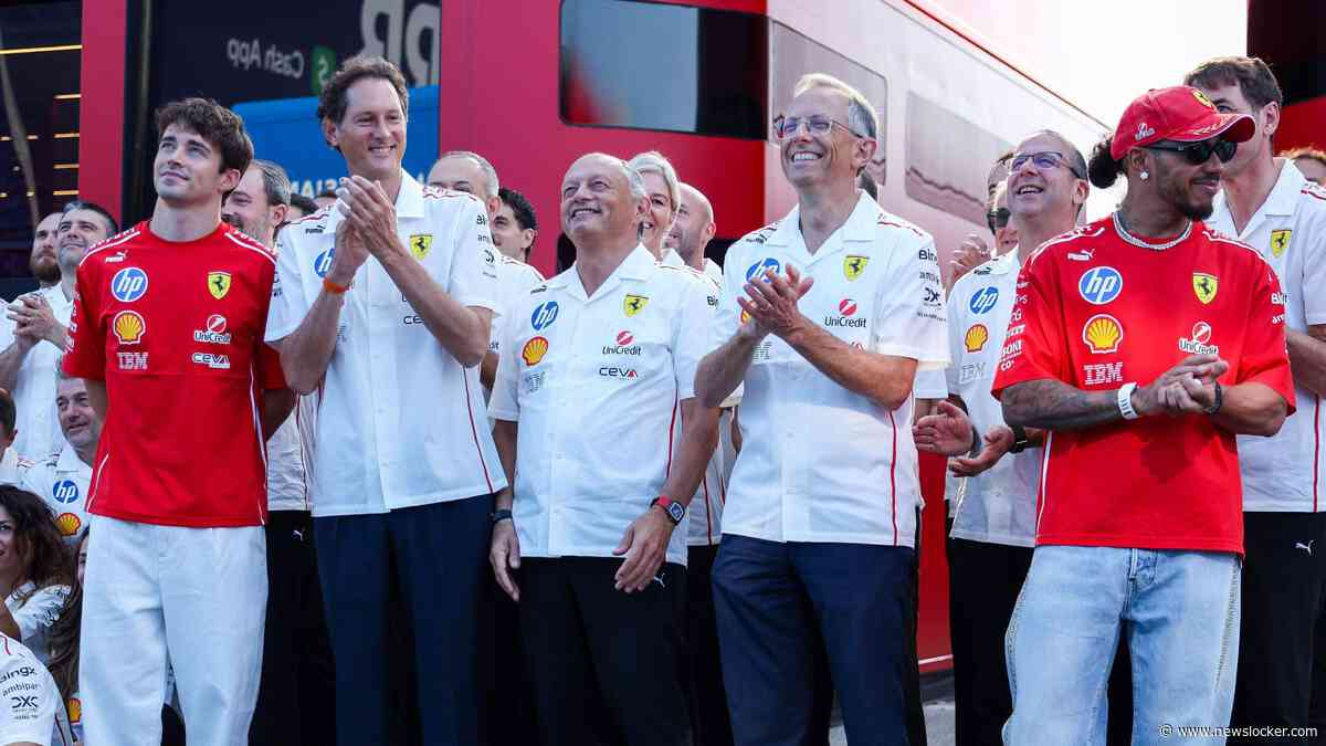 Lewis Hamilton en Charles Leclerc reageren op ’stomme geruchten’: ’Vasseur moet Ferrari de weg wijzen’