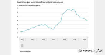 Nederlandse cao-lonen stijgen in derde kwartaal met 4,0 procent, dalende trend zet door
