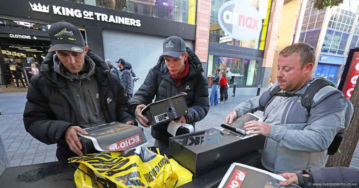 Lads on no sleep get their hands on £180 Air Max 110s as they fly off shelves in Liverpool