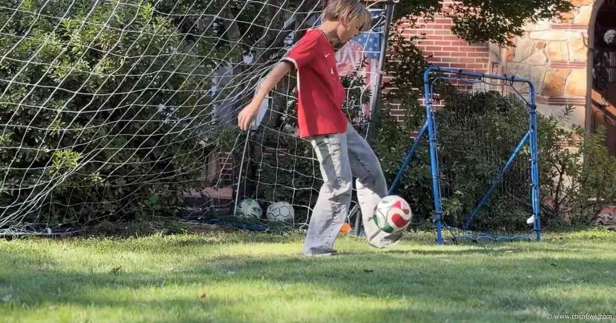 Georgia family surprised with $20,000 backyard soccer pitch