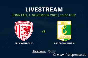 Regionalliga Nordost im Livestream: Greifswalder FC gegen BSG Chemie Leipzig