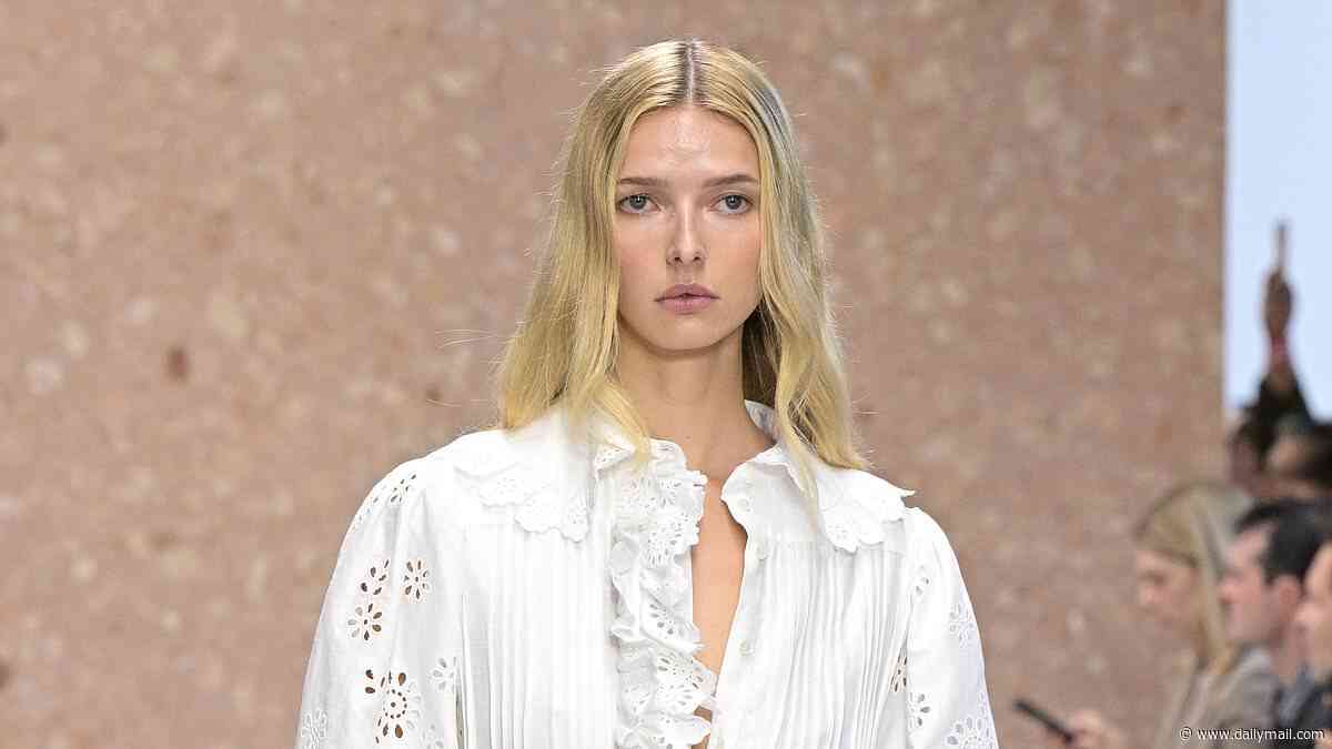 Gwyneth Paltrow's mini-me daughter Apple Martin, 22, makes her runway debut for Chloe at Paris Fashion Week