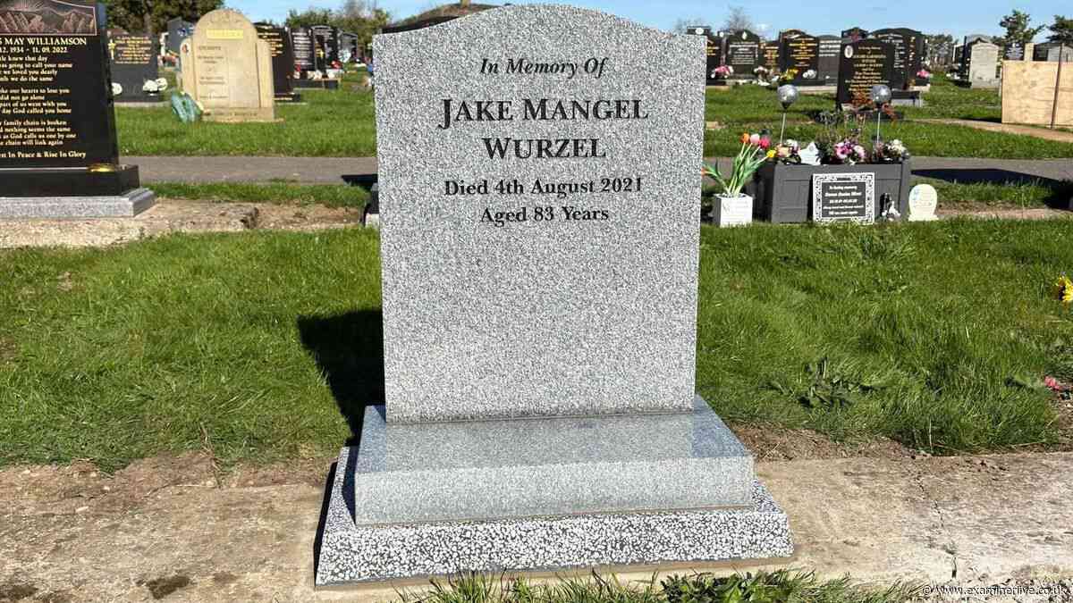 Jake Mangle-Wurzel new grave stone unveiled with 'nice and simple' touch for Huddersfield eccentric