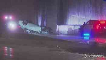 Crews respond to rollover crash on I-35 in NE Oklahoma City