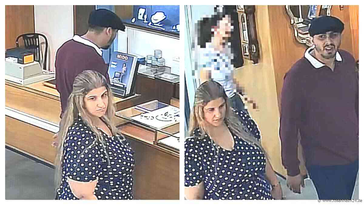 Fahndung mit Fotos: Paar täuscht Juwelierverkäufer in Rosenheim und sackt fette Beute ein