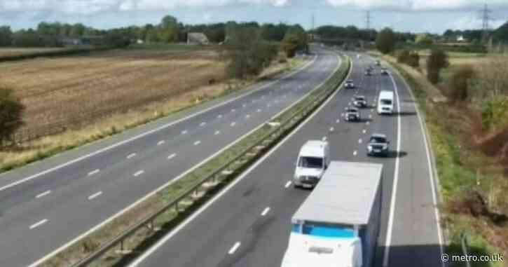 Long stretch of M4 closed for most of the day after ‘significant’ diesel spill