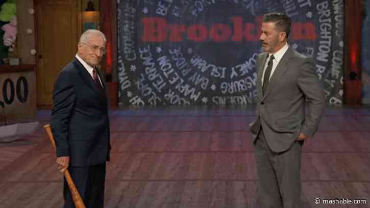 Jimmy Kimmels monologue gets interrupted by a baseball bat-wielding Robert De Niro