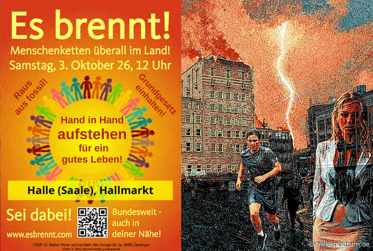 Menschenkette für den Schutz der Lebensgrundlagen auch in Halle