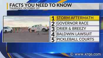 Storm aftermath, Governor race, Drier weather, Baldwin lawsuit, Pickleball courts