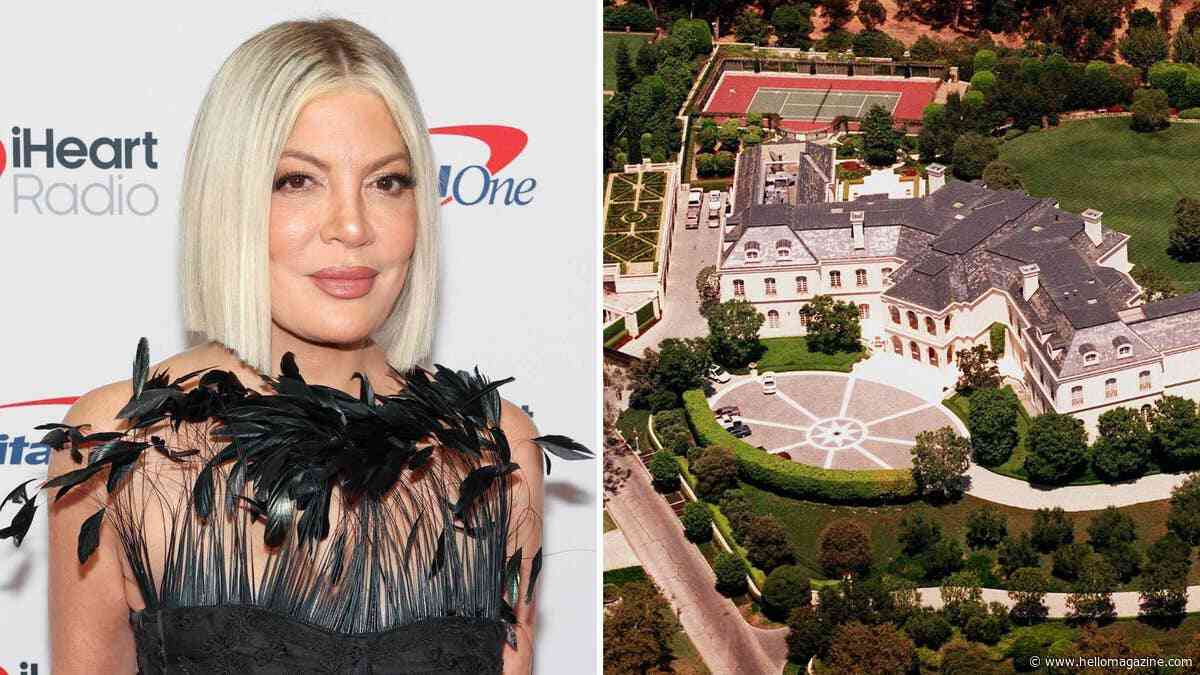 Inside Tori Spelling's $120m childhood mansion: 123 rooms, an ice rink, and a doll museum