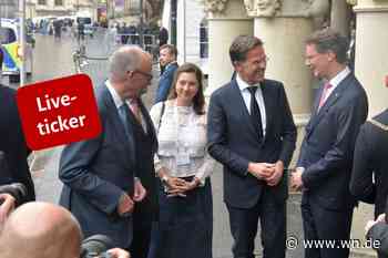 Friedenspreis für die Nato: Merz und Rutte am Rathaus eingetroffen